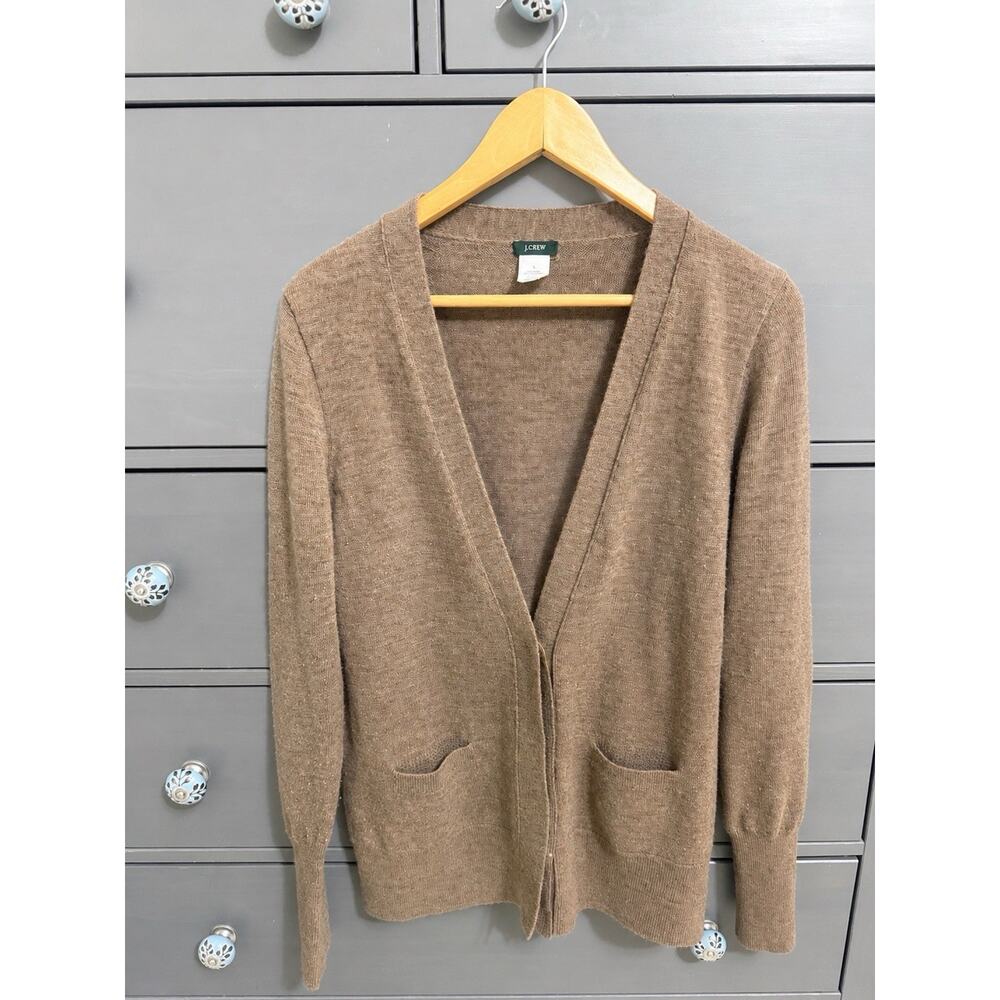 J. Crew Alpaca Wool Blend Buttoned Women's Knit Cardigan Sweater sz L